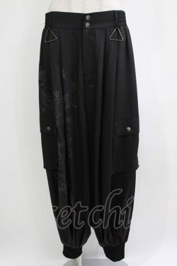 画像1: Ozz conte / サイドポケットパンツ  ブラック H-25-12-24-1031-OO-PA-KB-ZH