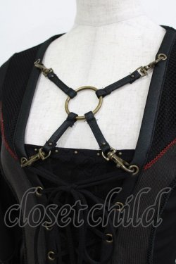 画像4: Ozz Croce / ハーネス風編上トップス  ブラック H-25-12-24-1036-OO-TO-KB-ZH