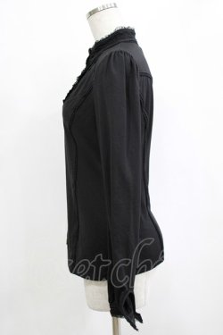 画像2: Ozz oneste / ハイネックカットソー  黒 H-25-12-24-1037-OO-TO-KB-ZH