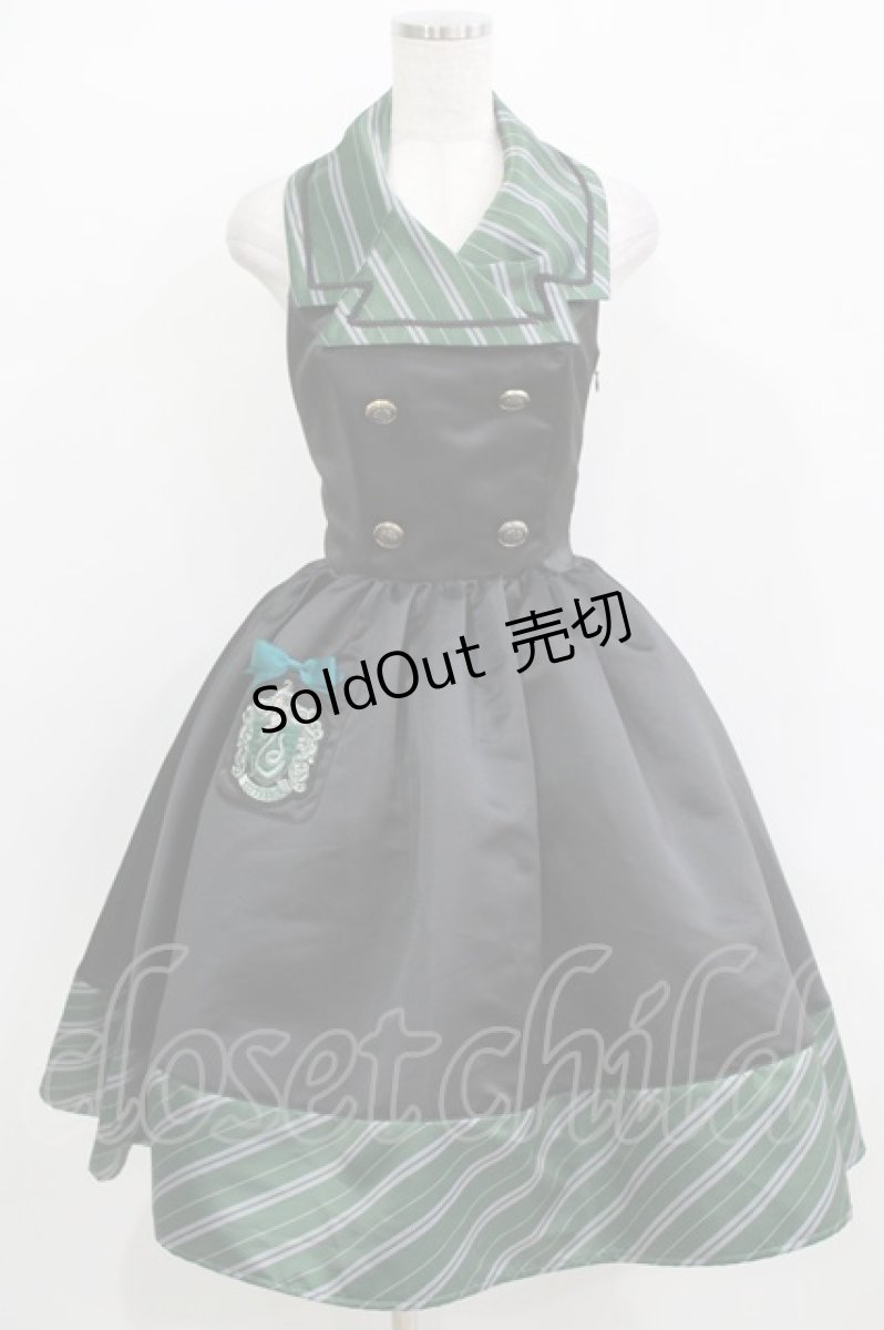画像1: ATELIER PIERROT / ハリー・ポッタースリザリンベストワンピース  スリザリン(グリーン) H-25-12-24-1003-EL-OP-KB-ZH (1)