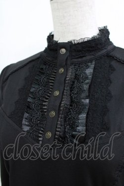 画像4: Ozz oneste / ハイネックカットソー  黒 H-25-12-24-1037-OO-TO-KB-ZH