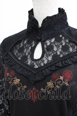 画像5: Ozz oneste / レース切替チャイナトップス  ブラック H-25-12-24-1038-OO-TO-KB-ZH