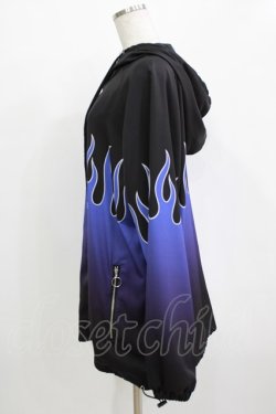 画像2: LISTEN FLAVOR / ファイヤーアノラックジャケット  ブラック×ブルー H-25-12-24-1041-PU-TO-KB-ZH