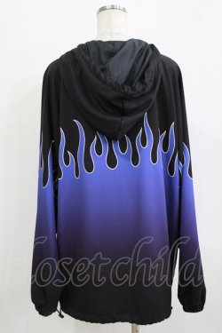 画像3: LISTEN FLAVOR / ファイヤーアノラックジャケット  ブラック×ブルー H-25-12-24-1041-PU-TO-KB-ZH