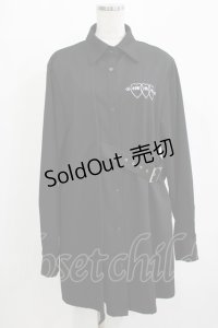 LISTEN FLAVOR / トリプルハートレイヤードベルトシャツ  ブラック H-25-12-24-1042-PU-OP-KB-ZH