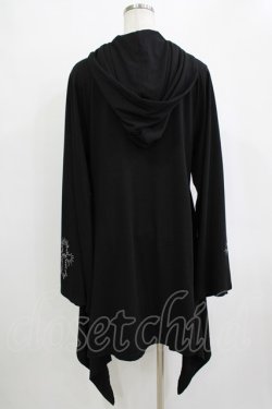 画像3: LISTEN FLAVOR / メタルロゴヘムラインパーカーワンピース  ブラック H-25-12-24-1043-PU-OP-KB-ZH