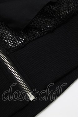 画像4: LISTEN FLAVOR / メッシュシースルージップパーカー  ブラック H-25-12-24-1044-PU-TO-KB-ZH