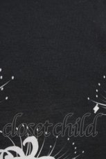 画像4: curiosite / 彼岸花Tシャツワンピース  ブラック H-25-12-24-1045-EL-OP-KB-ZT246 (4)