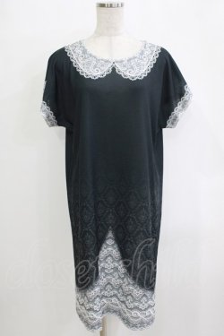 画像1: abilletage / トロンプルイユTシャツワンピース（レースセーラー）  ブラック H-25-12-24-1046-GO-OP-KB-ZH