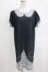 画像1: abilletage / トロンプルイユTシャツワンピース（レースセーラー）  ブラック H-25-12-24-1046-GO-OP-KB-ZH (1)