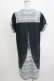 画像3: abilletage / トロンプルイユTシャツワンピース（レースセーラー）  ブラック H-25-12-24-1046-GO-OP-KB-ZH (3)