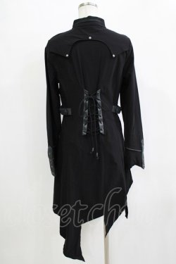 画像3: Ozz Croce / 刺繍イレギュラーロングシャツ  ブラック H-25-12-24-1047-OO-BL-KB-ZH