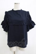 merry jenny / セーラー切替フリルブラウス F ネイビー H-25-12-24-1048-LO-BL-KB-ZT1228H
