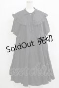 Jane Marple / フリルカラーティアードワンピース  グレー H-25-12-24-1004-JM-OP-KB-ZT1228H