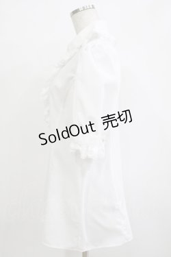 画像2: MIHO MATSUDA / ブラウス・リロゼ半袖 L  H-25-12-24-1051-GO-BL-KB-ZT244