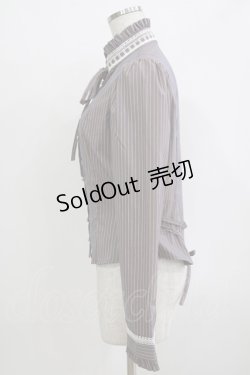 画像2: Sheglit / ストライプレースブラウス Ｍ オールドローズ H-25-12-24-1053-EL-BL-KB-ZH