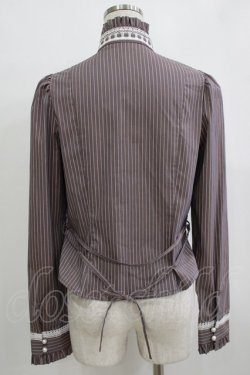 画像3: Sheglit / ストライプレースブラウス Ｍ オールドローズ H-25-12-24-1053-EL-BL-KB-ZH