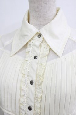 画像4: Ozz oneste / 薔薇刺繍タックフリルブラウス  アイボリー H-25-12-24-1055-OO-BL-KB-ZH