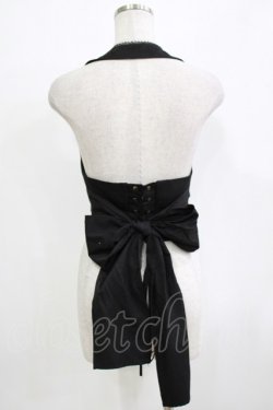 画像3: Sheglit / "Noble"ホルターリボンベスト M 黒 H-25-12-24-1056-EL-ZA-KB-ZH