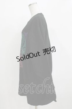 画像2: LISTEN FLAVOR / タイガードラゴンチャイナロンT  ブラック×ピンクドラゴン H-25-12-24-1060-PU-TO-KB-ZH