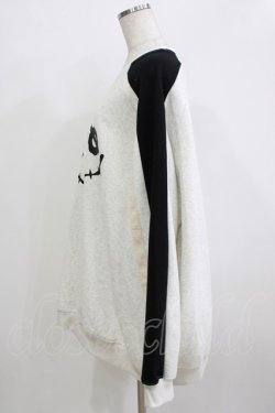画像2: NieR Clothing / プリントSWEAT   グレー×ブラック H-25-12-24-1062-PU-TO-KB-ZH