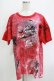 画像1: h.ANARCHY / ダメージカスタムTシャツ  レッド H-25-12-24-1064-HN-TO-KB-ZH (1)
