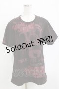 HN+DIE / プリントTシャツ  黒×赤系 H-25-12-24-1065-HN-TO-KB-ZT244