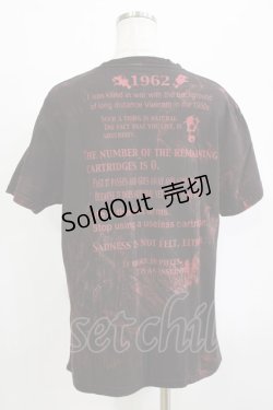画像3: HN+DIE / プリントTシャツ  黒×赤系 H-25-12-24-1065-HN-TO-KB-ZT244