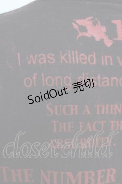 画像4: HN+DIE / プリントTシャツ  黒×赤系 H-25-12-24-1065-HN-TO-KB-ZT244