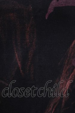 画像5: HN+DIE / プリントTシャツ  黒×赤系 H-25-12-24-1065-HN-TO-KB-ZH