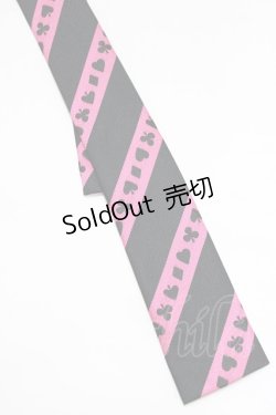 画像2: PEACE NOW / ジャガードネクタイ  トランプ/黒×ピンク H-25-12-24-1072-PU-ZA-KB-ZH