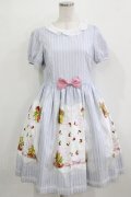 Emily Temple cute / Fruitバスケットワンピース  サックス H-25-12-24-1007-ET-OP-KB-ZH
