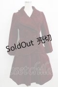 BPN / 別珍フリルジャケット＆スカート  ワイン H-25-12-24-1008-GO-JA-KB-ZH