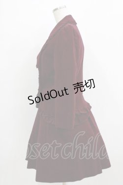 画像2: BPN / 別珍フリルジャケット＆スカート  ワイン H-25-12-24-1008-GO-JA-KB-ZH
