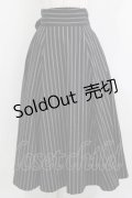 Sheglit / ストライプバッスルスカート M 黒 H-25-12-24-1015-EL-SK-KB-ZH