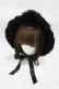 画像1: metamorphose / 総レースボンネット  ブラック H-25-12-24-009-ME-AC-NS-ZH (1)