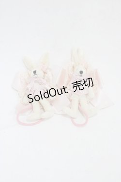 画像1: metamorphose / うさぎヘアゴム (二個セット)  ピンク H-25-12-24-010-ME-AC-NS-ZH