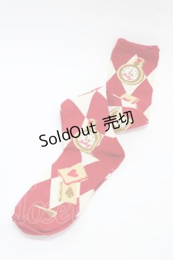 画像1: BABY,THE STARS SHINE BRIGHT / ALICE'S Marchin' Cookie Flavourオーバーニー  レッド H-25-12-24-011-BA-ZA-NS-ZH