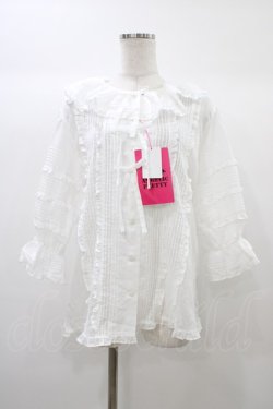画像1: Angelic Pretty / ふわふわピンタックブラウス Free シロ H-25-12-24-019-AP-BL-NS-ZH