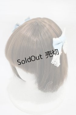 画像1: BABY,THE STARS SHINE BRIGHT / ローズレースのリボンコーム  サックス H-25-12-24-003-BA-AC-NS-ZH