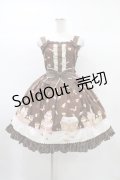 Angelic Pretty / お菓子の国シャーリングジャンパースカート Free ブラウン H-25-12-24-022-AP-OP-NS-ZH