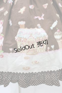 画像5: Angelic Pretty / お菓子の国シャーリングジャンパースカート Free ブラウン H-25-12-24-022-AP-OP-NS-ZH