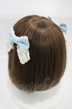 画像2: BABY,THE STARS SHINE BRIGHT / ローズレースのリボンコーム  サックス H-25-12-24-003-BA-AC-NS-ZH