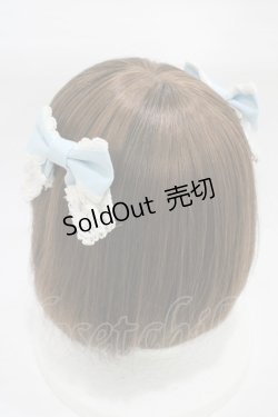 画像2: BABY,THE STARS SHINE BRIGHT / ローズレースのリボンコーム  サックス H-25-12-24-003-BA-AC-NS-ZH