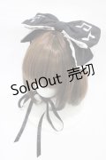 metamorphose / 音符刺繍入りリボンヘッドドレス  ブラック H-25-12-24-004-ME-AC-NS-ZH