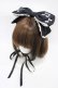 画像1: metamorphose / 音符刺繍入りリボンヘッドドレス  ブラック H-25-12-24-004-ME-AC-NS-ZH (1)