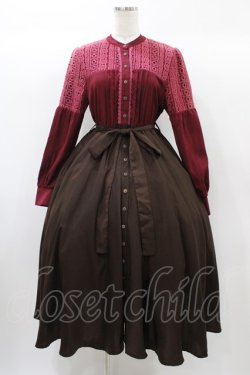 画像1: Favorite / リボンベルト付きワンピース M~L ブラウン H-25-12-24-025-LO-OP-NS-ZH