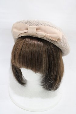 画像1: m petit by misako / AMリボンサーモベレー  ベージュ H-25-12-25-005-LO-AC-NS-ZH