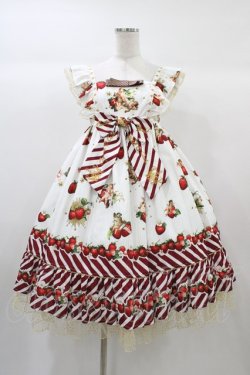 画像1: Cupid Cute（海外ロリータブランド） / Eton Strawberry Angelジャンパースカート M オフ H-25-12-25-037-0-OP-NS-ZH
