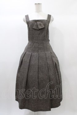 画像1: an another angelus / フロントタイツイードジャンパースカート Free BROWN H-25-12-25-039-CA-OP-NS-ZH